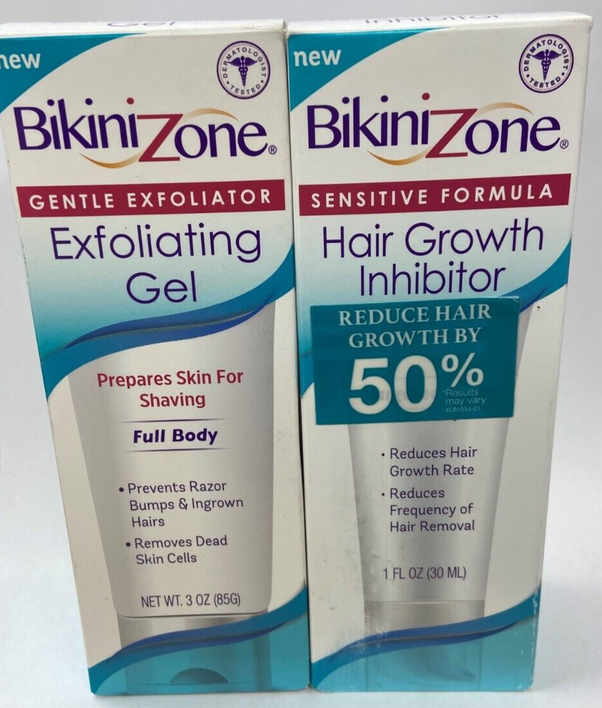 Bikini Zone Exfoliating Gel & Hair growth Inhibitor *Twin Pack*