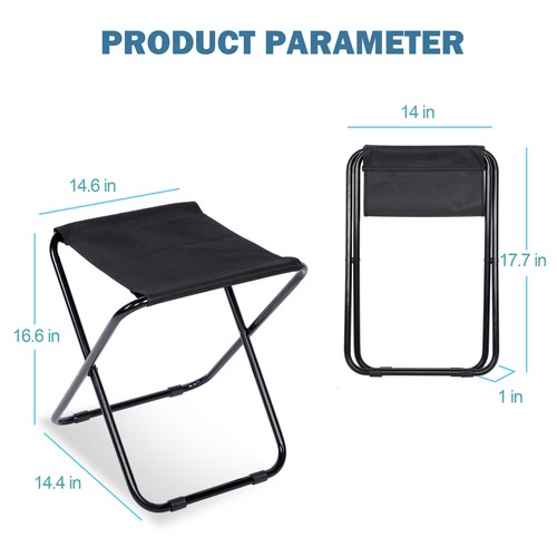 Folding Camping Stool, Portable Stool,Foldable Footstool for Outdoor Fishing BBQ - Bild 4 von 7