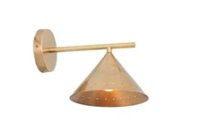 Wall Mid Century Modern Raw Brass Sputnik chandelier light Fixture
