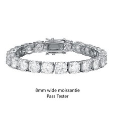 6.5-8mm Moissanite Tennis Bracelet for Women mens D VVS1 925 Sterling Silver