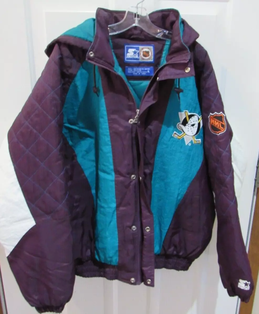 Vintage Starter 1990 s Anaheim Mighty Ducks Hockey Jacket men s size XL NHL