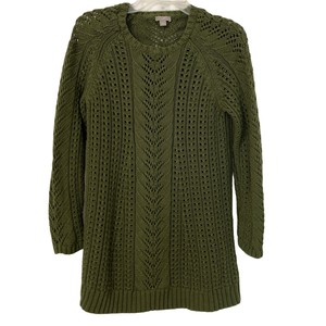 olive green chunky cardigan