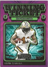 2021 Panini Contenders Alvin Kamara Winning Ticket #WT-AKA SP Saints