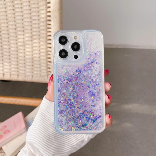Pretty Glitter Liquid Glowing Phone Case Cover For iPhone 15 Plus 14 16 Pro Max - Picture 6 of 44