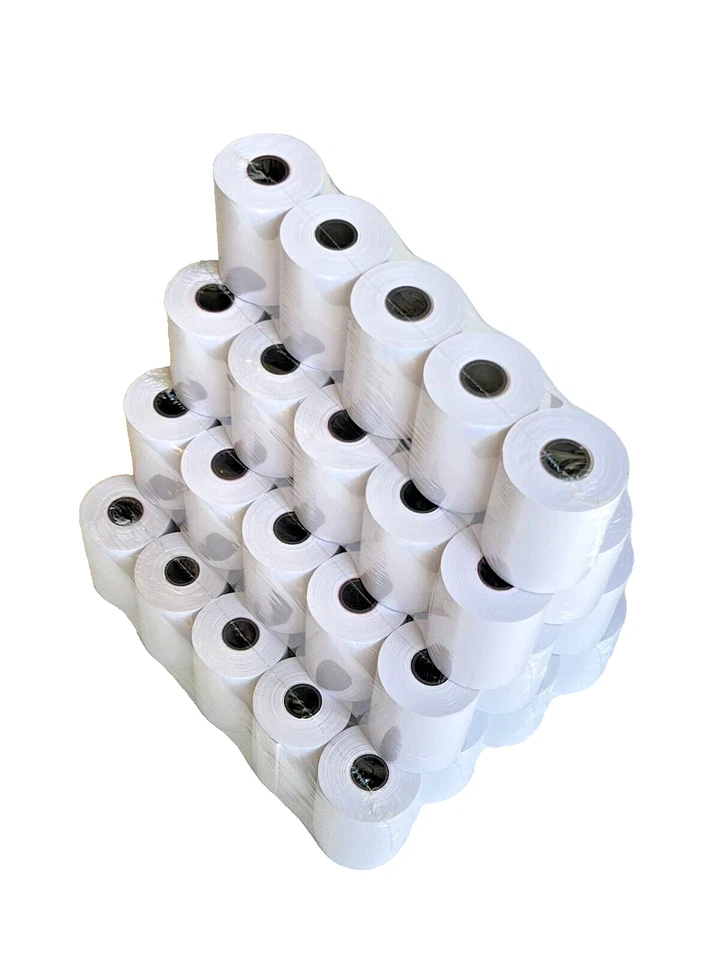 100 rollos de papel de recibo térmico para tarjeta de crédito de 2-1/4" x 85' POS Foto 4 de 4