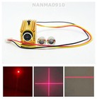 Dot/Line/Cross Adjustable 650nm 5mw Red Laser Module w/ TTL 0-15khz & Heatsink