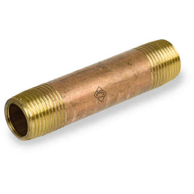 Anvil 4385011250 1/2 NPT Red Brass Pipe Nipple 3.5 Long