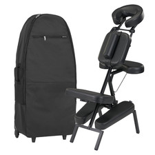 Apollo Extra Large Portable Massage Chair - Lightweight, Foldable, Black