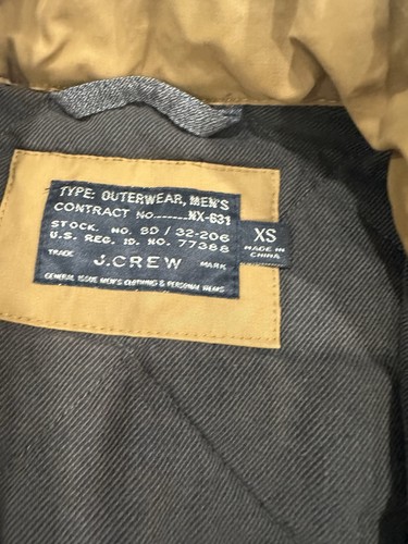 J Crew Men’s Canvas Vest Size XS Brown Full Zip With Pockets 2013 warm thick - Picture 3 of 15