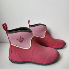 Muck Boot Kids Size 7 Muckster Ankle Boot, Snow Winter Rain Waterproof Pink READ