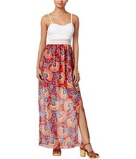 BCX Womens Sweetheart Floral Maxi Dress, Multicoloured, Juniors, 1