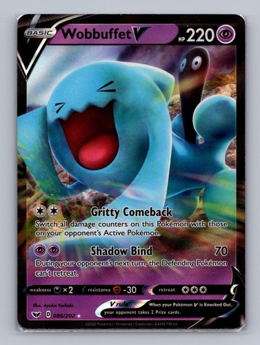 SWSH01: Sword & Shield Base Set #086/202 Wobbuffet V