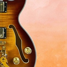 Electric Guitar F Hole 6 Strings Big Jazz Sunset Color Shipped from the U.S.