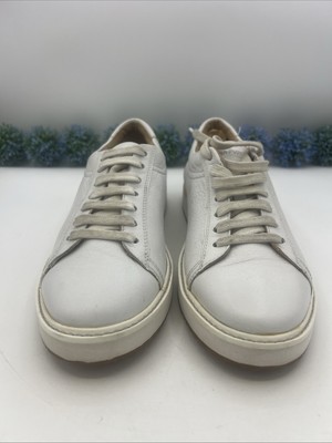 Hush Puppies Mens Bounce Plus White Leather Casual Sneakers Tennis Shoes Sz 9