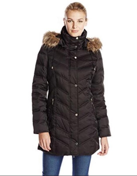 Women Kenneth Cole Puffer Jacket Brown 36 / S / 44 #9UF6