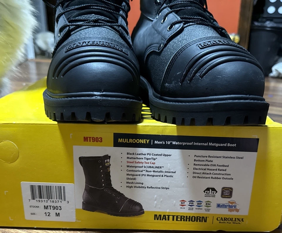 Protector metatarsiano interno aislado impermeable punta de acero de 10” Matterhorn para hombre Wo Foto 2 de 3