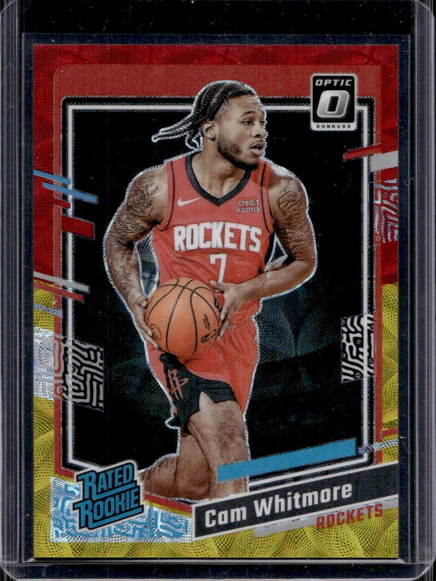 Cam Whitmore 2023-24 Donruss Optic #217 Red & Gold International /99 Rookie