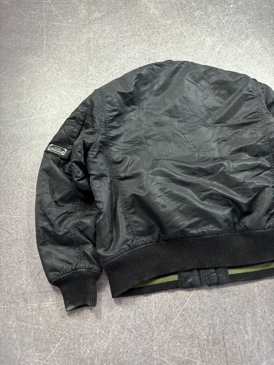 RARE VINTAGE MA-1 SCHOTT ALPHA INDUSTRIES STYLE BOMBER FUR JACKET