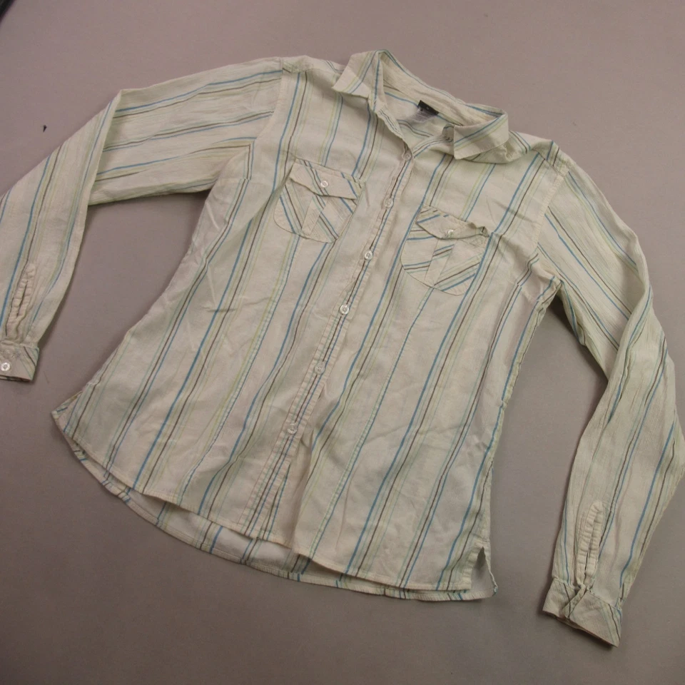 Patagonia Shirt Womens Large Long Sleeve Pockets Button Front Outdoors Stripes - Image 2 of 4
