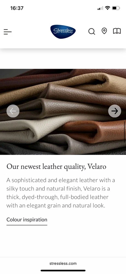 Cream Leather Sofa - STRESSLESS®   - Back Recliner - Super Comfy - Image 4 of 4