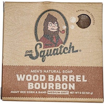 DR. SQUATCH MEN S NATURAL SOAP WOOD BARREL BOURBON 5 OZ BAR BRAND NEW