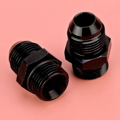 1Set ORB-8 8AN to AN8 Male O-ring Boss Hose Fitting Fuel Line Adapter - Photo 1/4