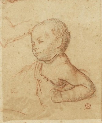 Harry Robert Mileham (1873-1957) - Red Chalk Drawing - Child Portrait Study