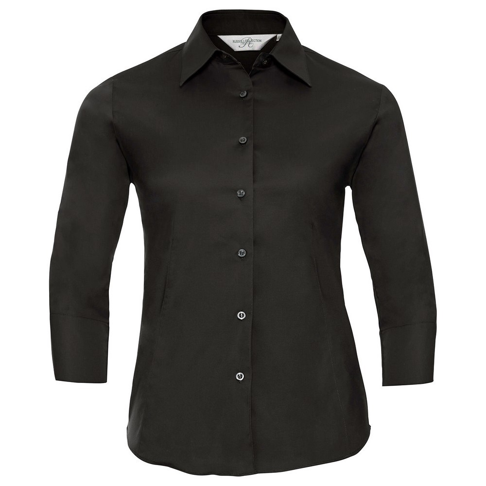 Russell Collection - Camisa Formal Manga 3/4 para Mujer