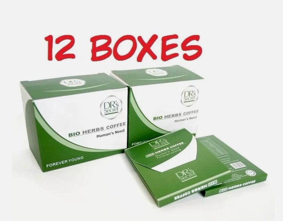12 Caja X 6's Caja Café Verde Herbal Kopi Hierbas Instantáneas Naturales Salu...