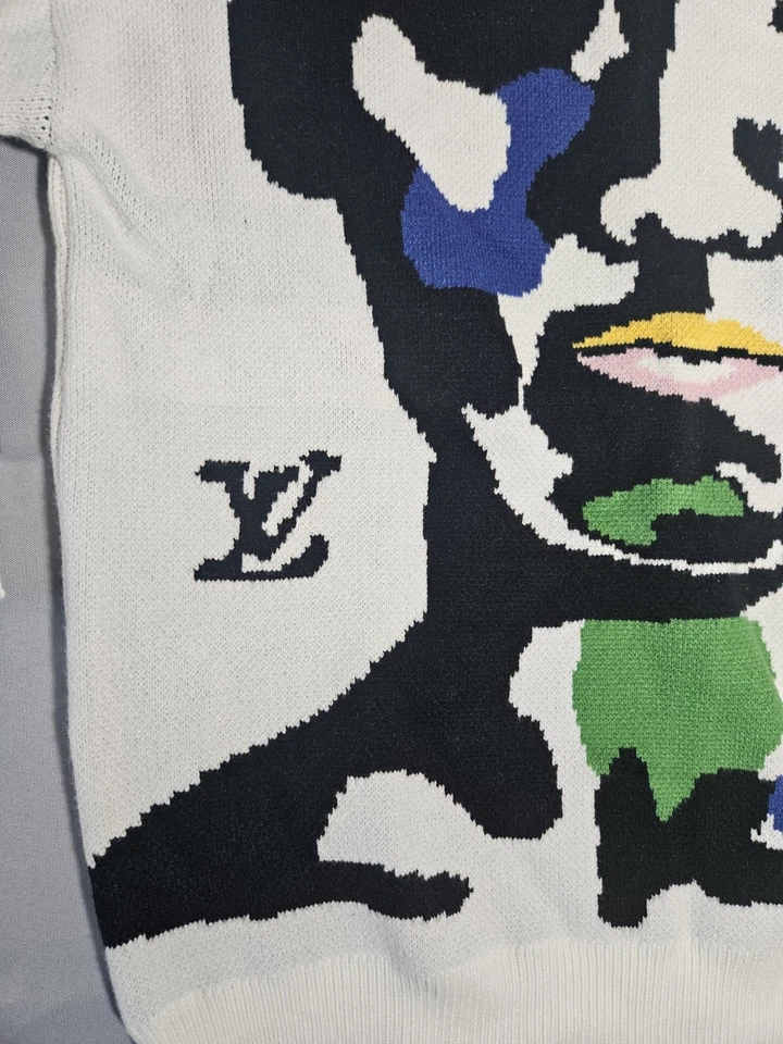 Suéter LOUIS VUITTON Japón KIDSUPER Intarsia Lana Cachemira Cuello Redondo RM232 Talla XL Foto 2 de 4