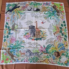 GUCCI Silk Scarf Animal Print 86 cm 33.9 in