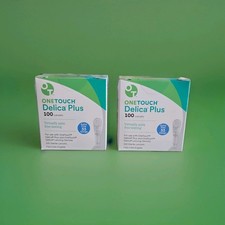 OneTouch Delica Plus 200 Lancets- 2 Pack- 100 per box- 33 Gauge- Exp 12/31/28 