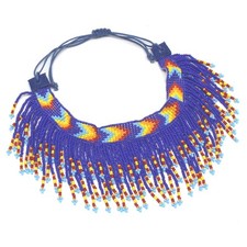 Handmade Beaded adjustable Foot anklet for Women Deep Blue 