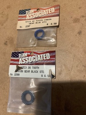 Team Associated. NTC3 22T & 26T Pinion Gear, Item # 2297 #2299. New Old Stock.