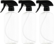 Heavy Duty Chemical Resistant Spray Bottles with Sprayer, Clear