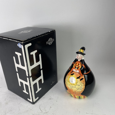 FITZ And FLOYD HALLOWEEN BOO WITCH CANDY JAR  - NEW IN BOX 34-324
