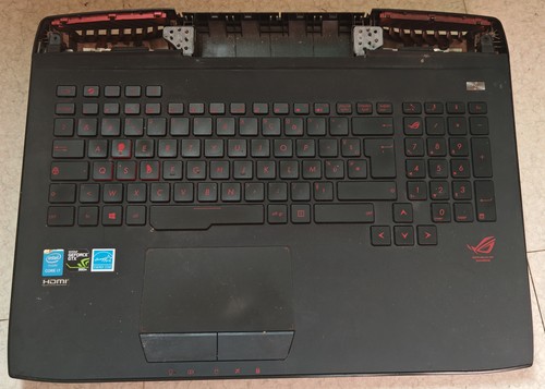 Plasturgie Inférieur + Superieur G751J ASUS Rog + clavier PC PORTABLE - 第 1/3 張圖片