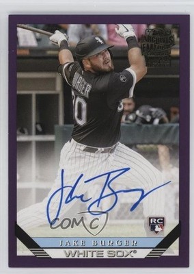 2022 Archives 1993 Fan Favorites Purple 72/150 Jake Burger Rookie Auto RC 1u5y