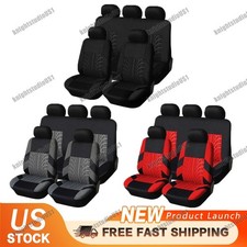 For Ford Car 5 Seat Covers Premium Cloth Front Rear Full Set Protector Pad Mat