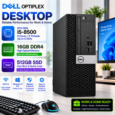 Dell OptiPlex 7060 SFF i5-8500 16GB RAM 512GB SSD Win 11 Pro PC