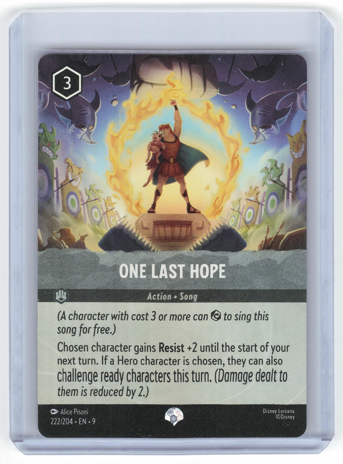 2025 Lorcana One Last Hope Fabled Epic Holofoil #222/204 Near Mint