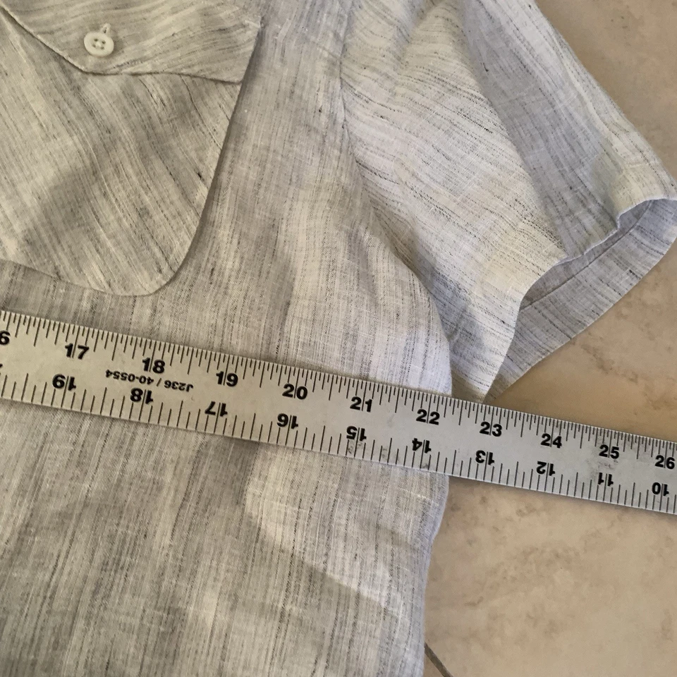Billy Reid Men's Large (L) Button Up Linen Made In Italy Shirt - Image 4 of 4