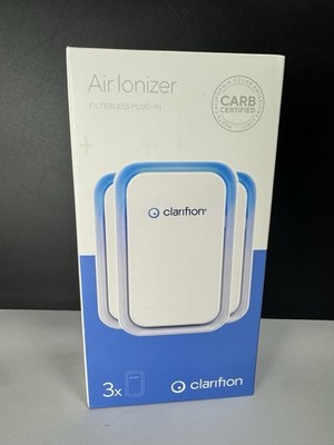Clarifion Air Ionizer Plug-In 3 Pack Negative Ion Air Purifier Cleaner Odor Elim