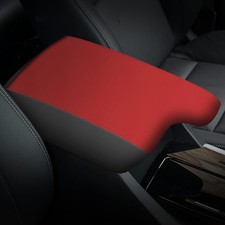 Armrest Covers for 2013-2017 Accord Black with Red Leather red