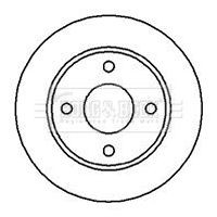 BORG & BECK BBD4077 Brake Disc Front Fits Ford Courier Fiesta Ka Mazda 121