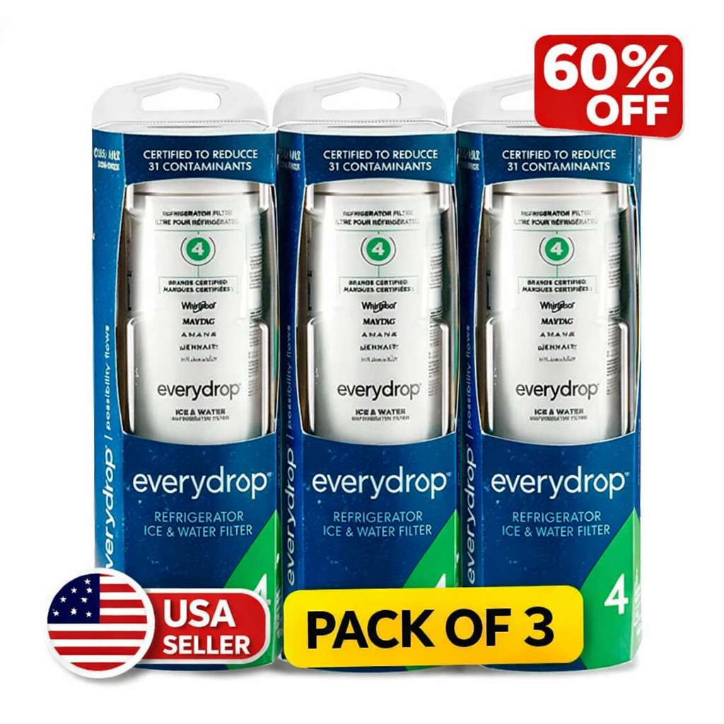 4 Refrigerator Water Filter Pack Of 3 Whirlpool