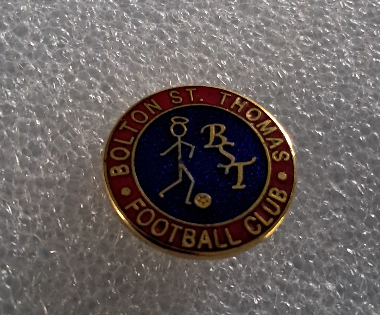 BOLTON ST THOMAS FC BADGE for sale on Ebay