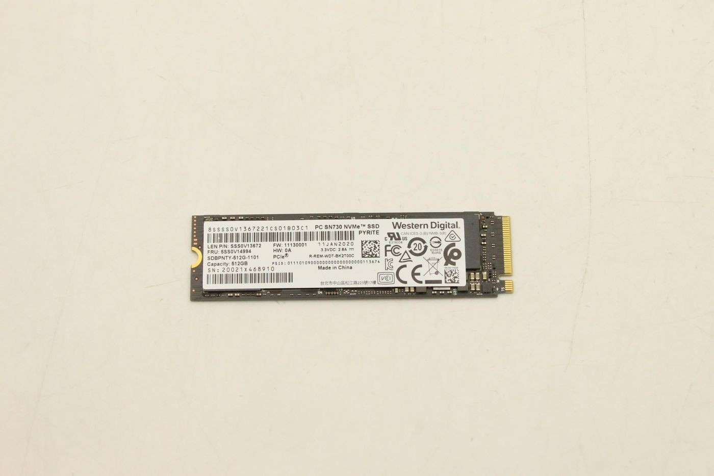 Lenovo 5SS0V14994 Western Digital SN730 512GB