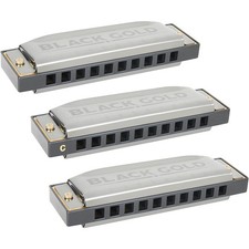 Silver Creek Black Gold Harmonica 3 Pack - Keys A,C and G