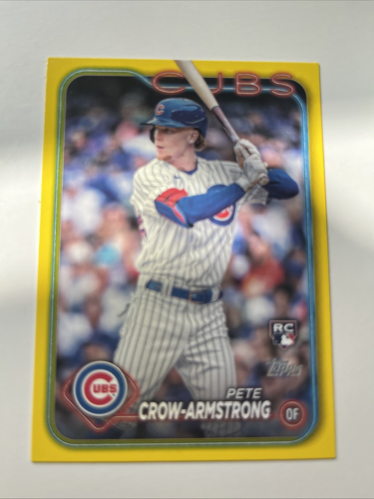 Pete Crow-Armstrong Yellow Border Rookie RC 2024 Topps Series 2 #407 Cubs
